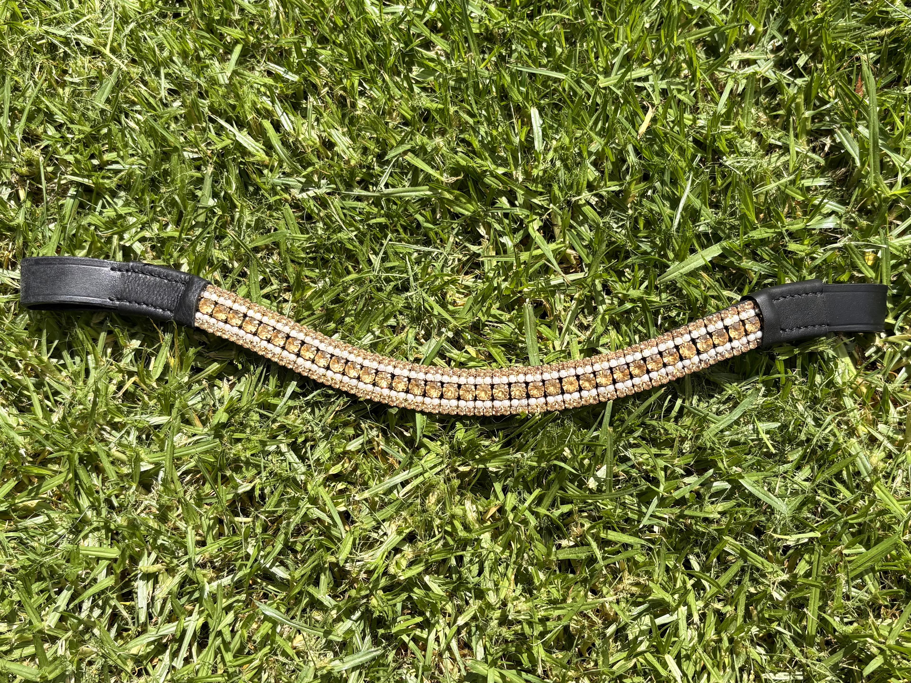 14” gold and white browband — image 1