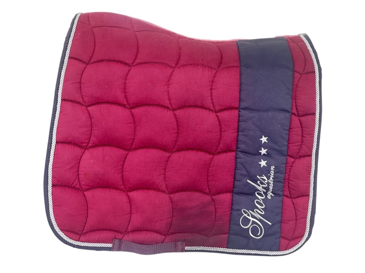 Spooks Dressage Saddle Pad - Maroon & Navy — image 1