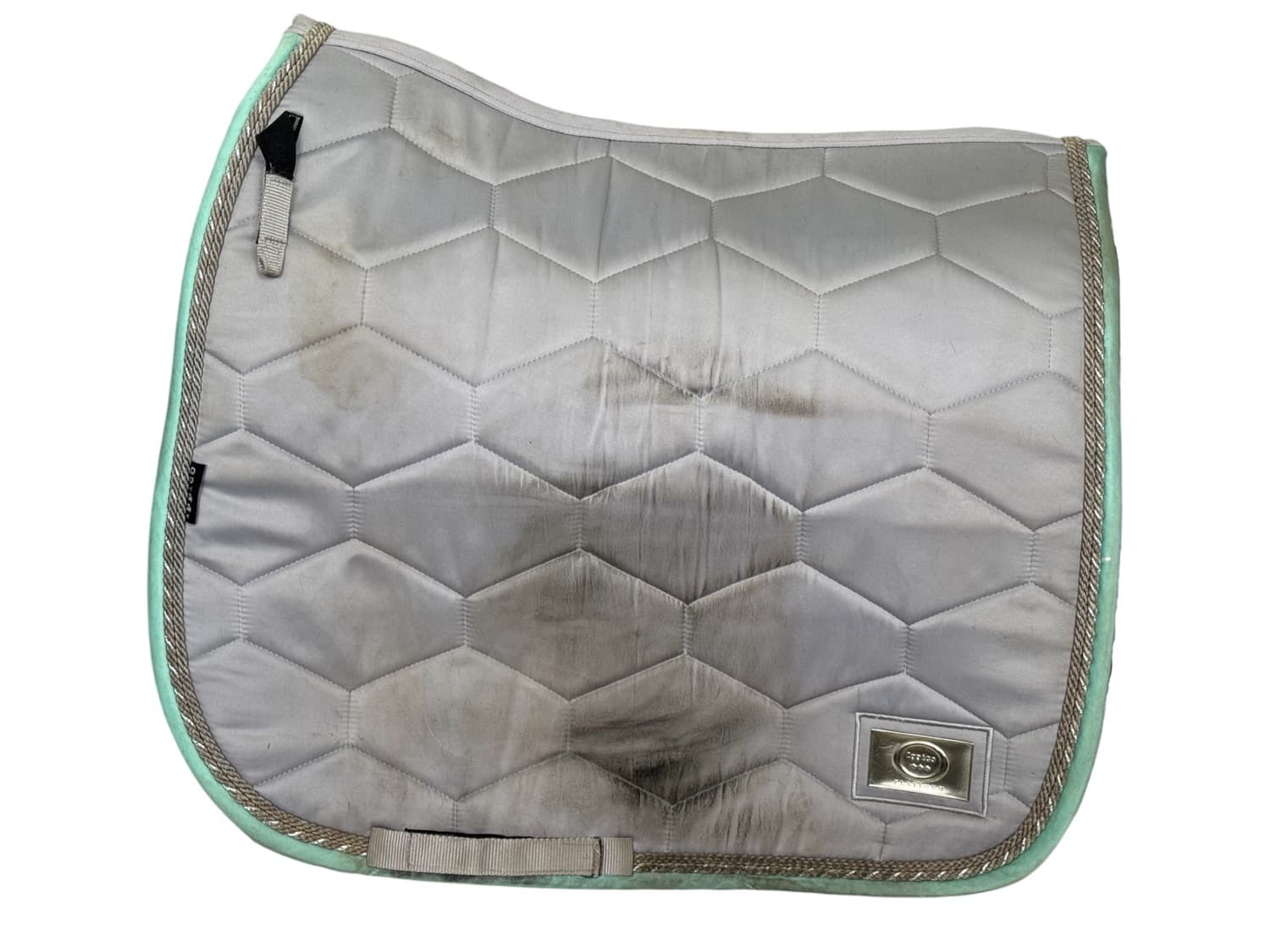 Ippico Dressage Saddle Pad - Grey and Teal — image 1