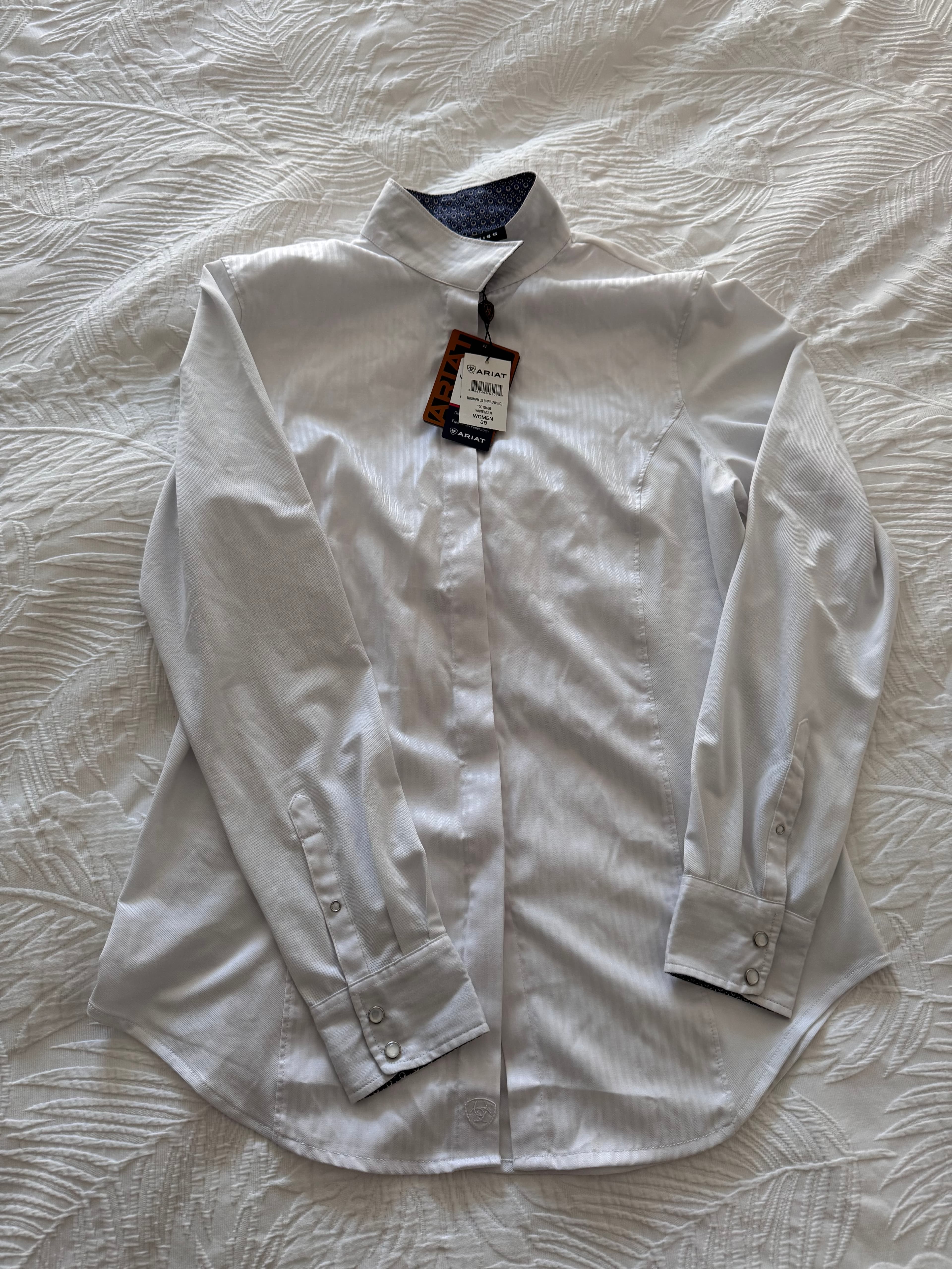 Ariat white button competition ladies shirt. — image 1