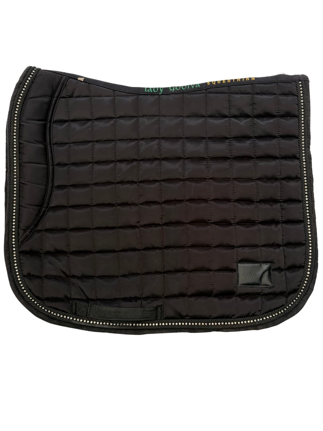 Lady Godiva Black Satin dressage saddle pad — image 1