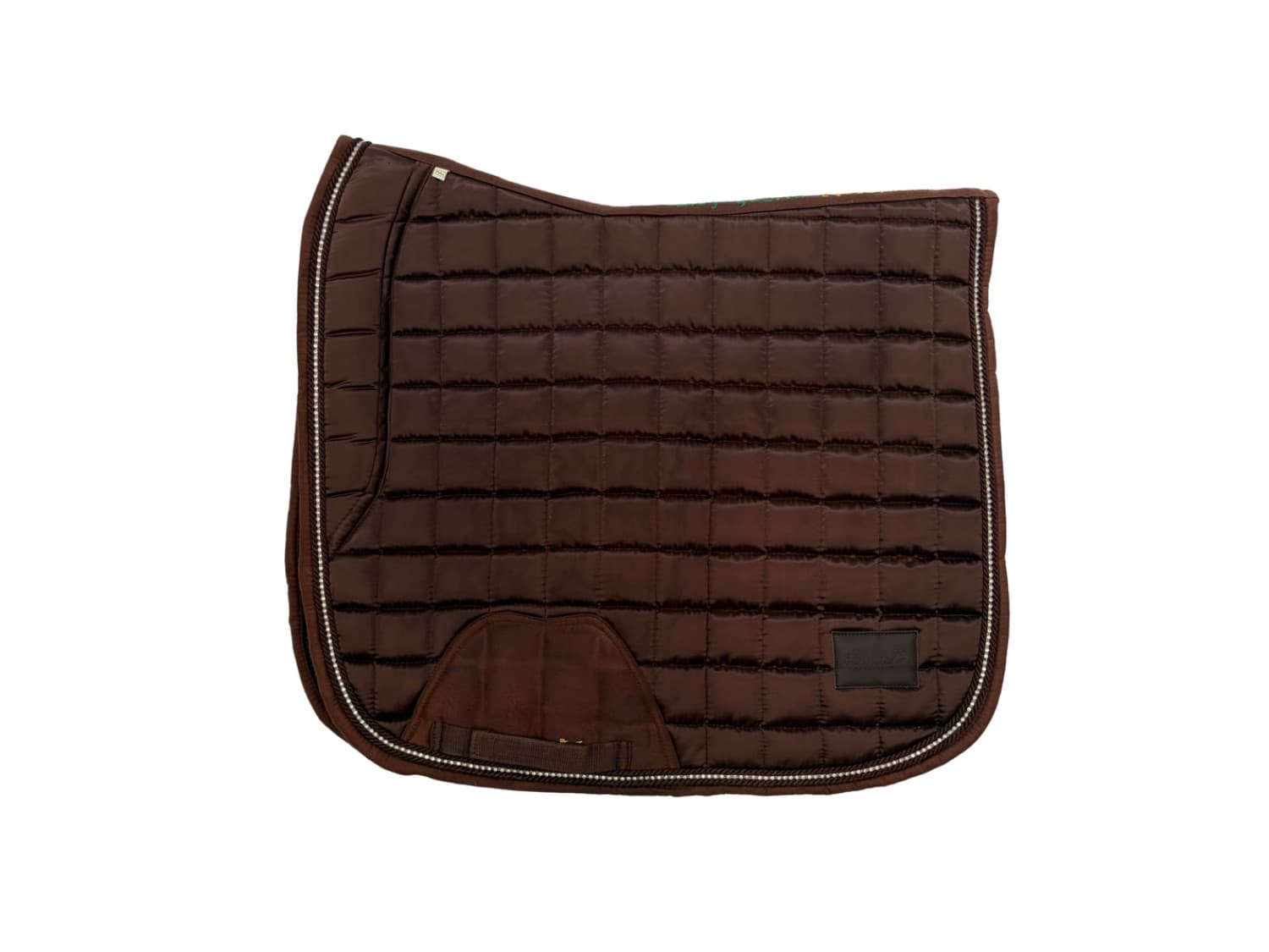 Lady Godiva brown satin saddle pad — image 1