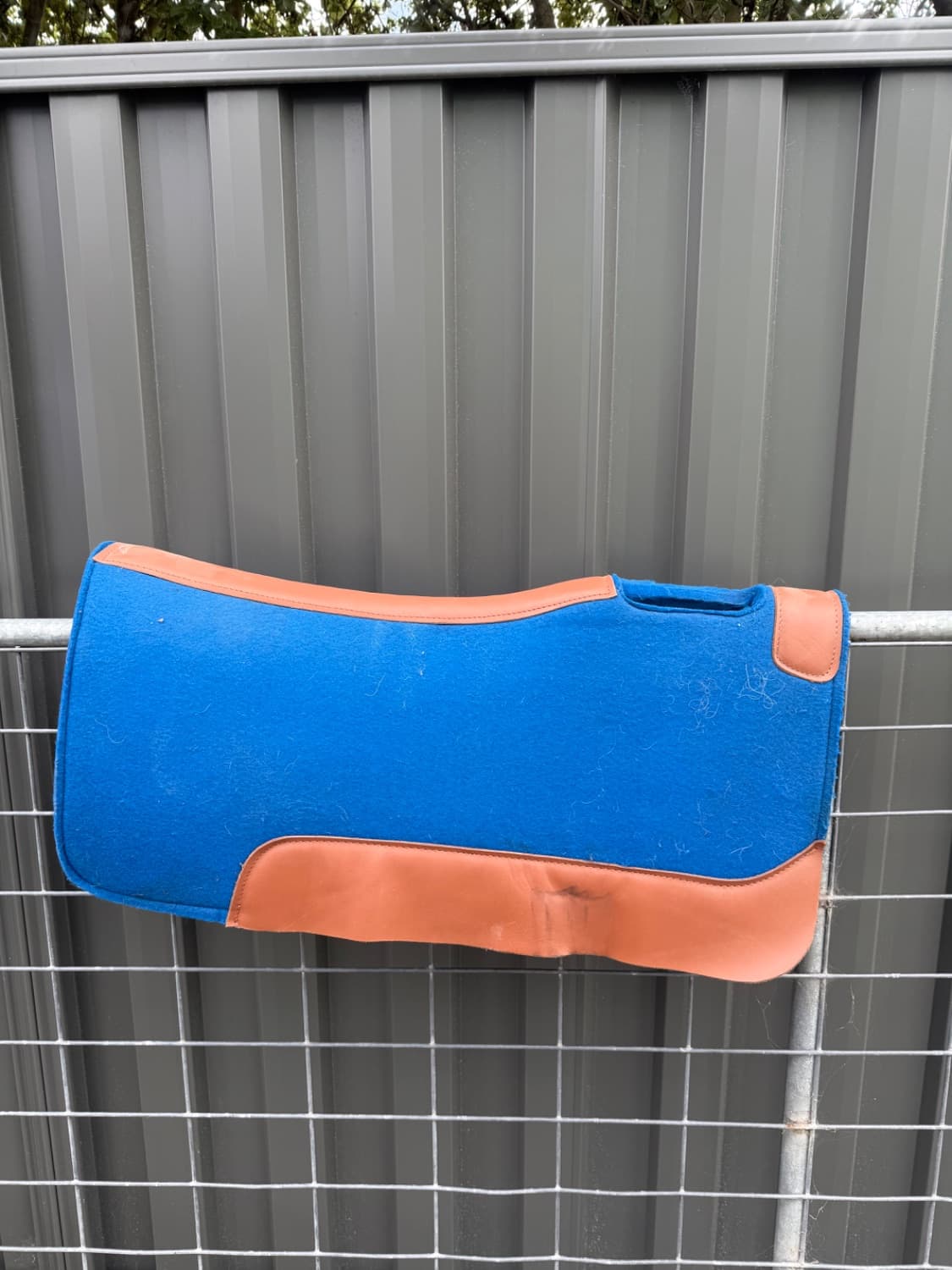 Blue western saddle pad — image 1