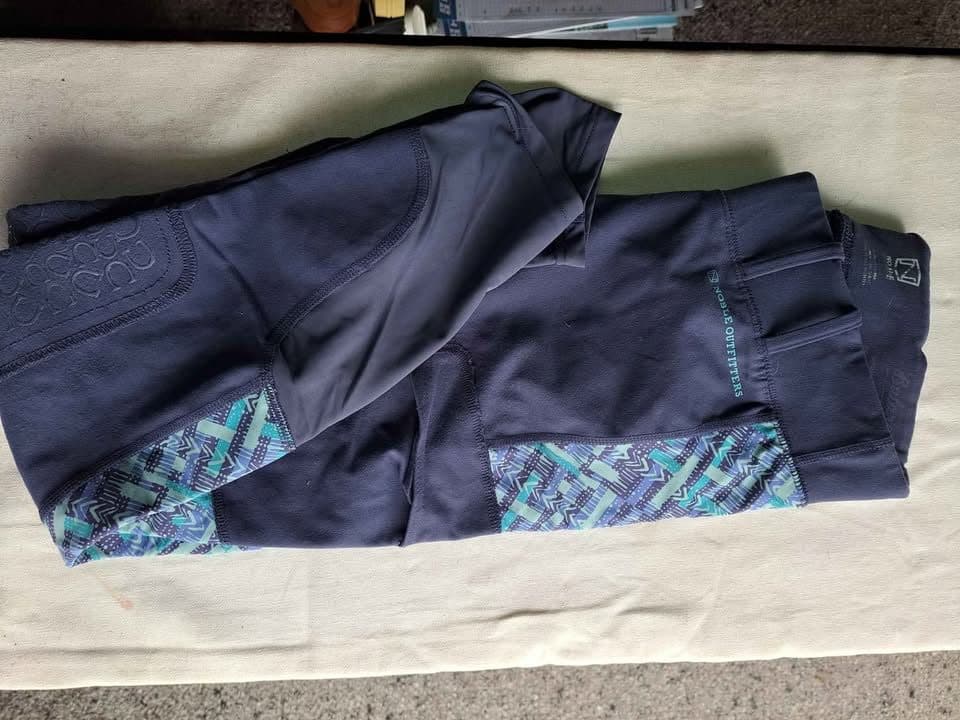 Nobel Outfitters Navy and Blue leggings with pocket — image 1