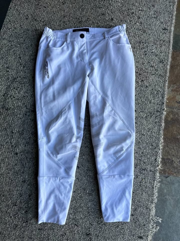 Aztec Diamonds White Breeches - Size 12 — image 1
