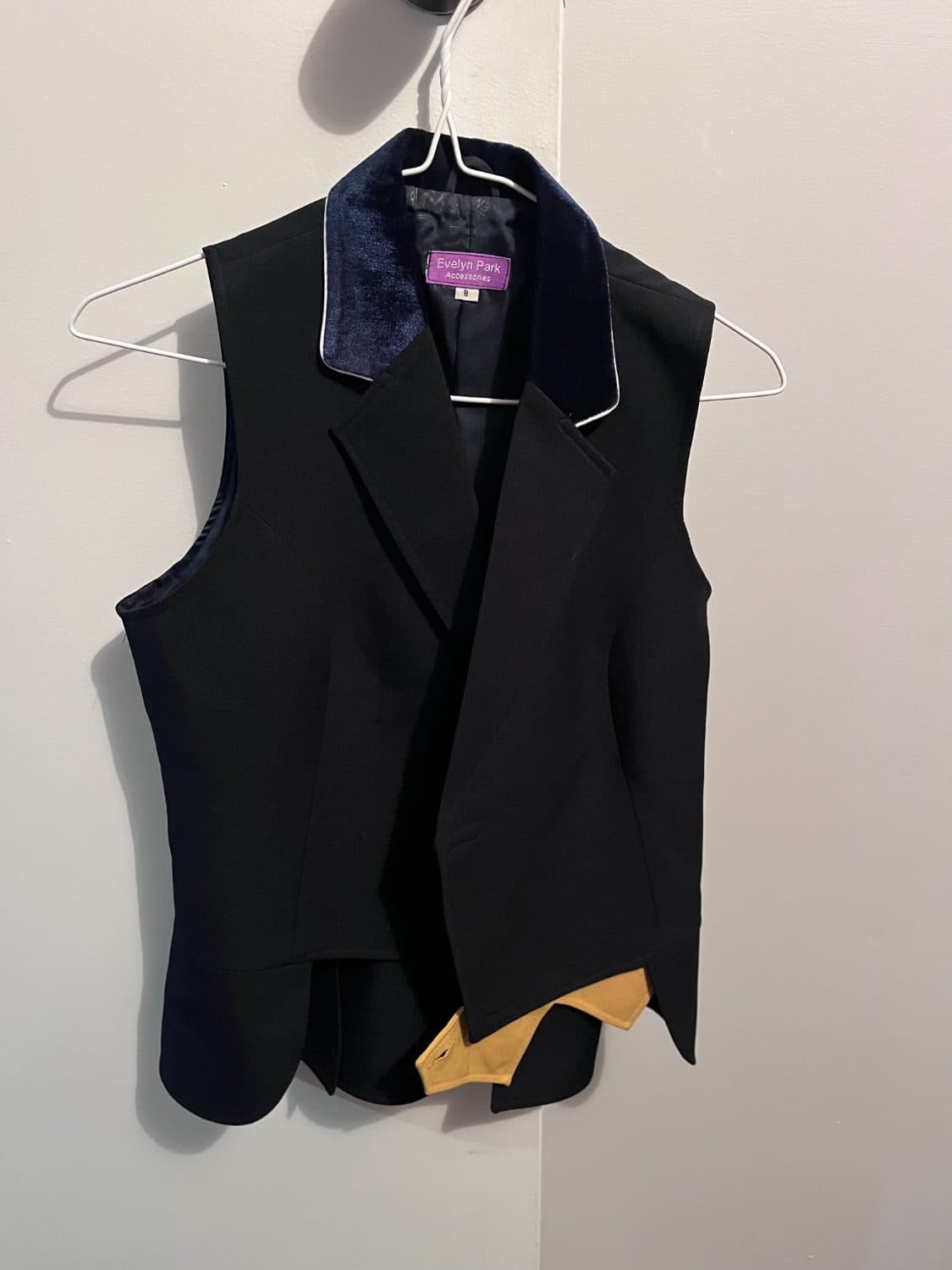 Navy Evelyn Park double breasted show vest / waistcoat — image 1