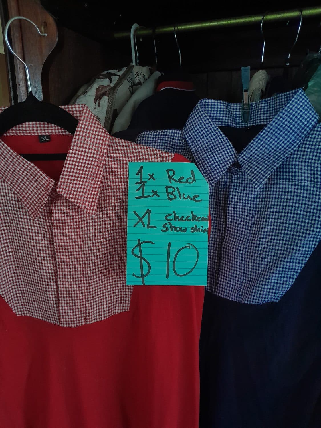 Unbranded checkered show shirts size XL — image 1