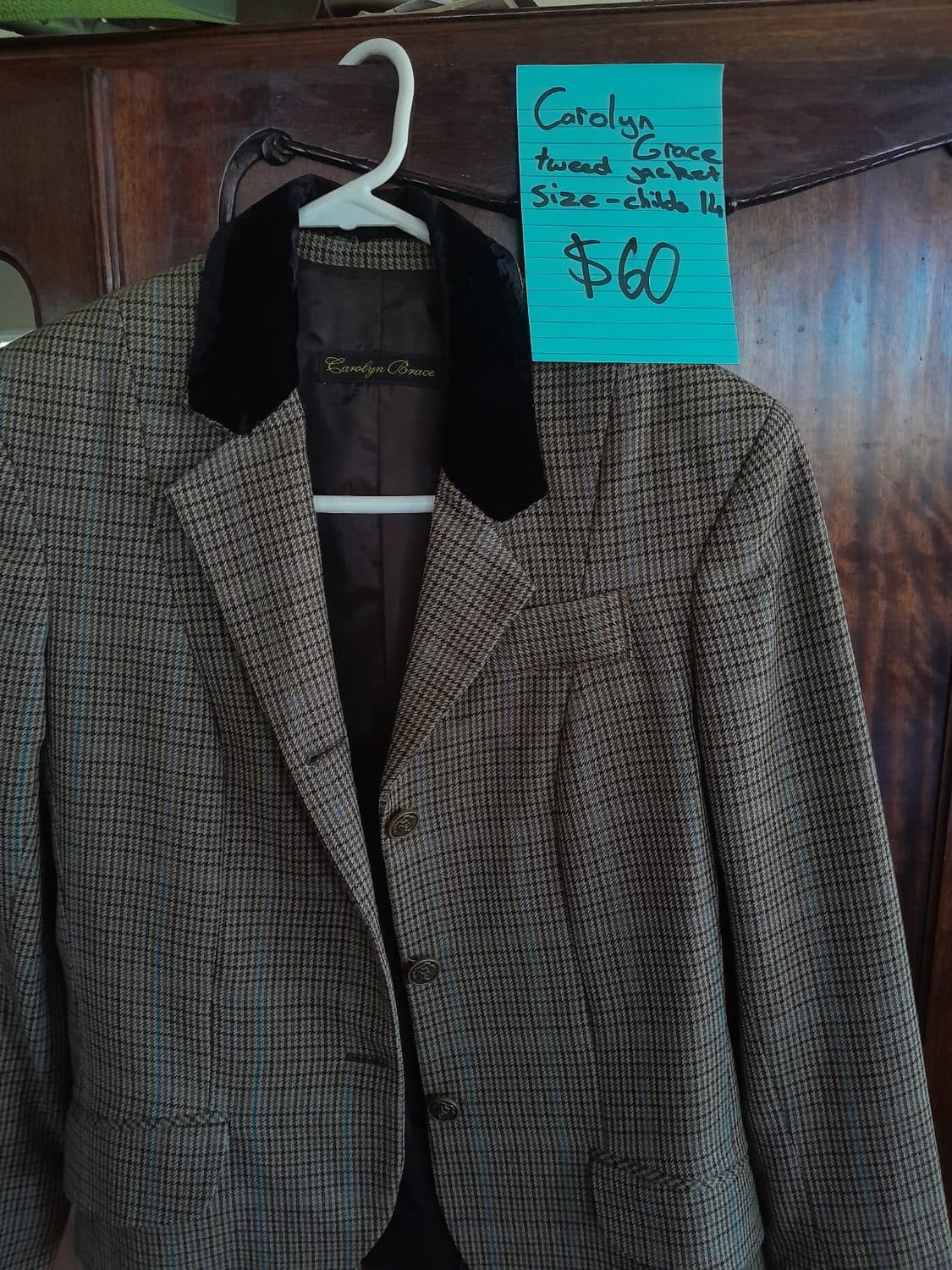 Carolyn Grace tweed jacket size childs 14 — image 1