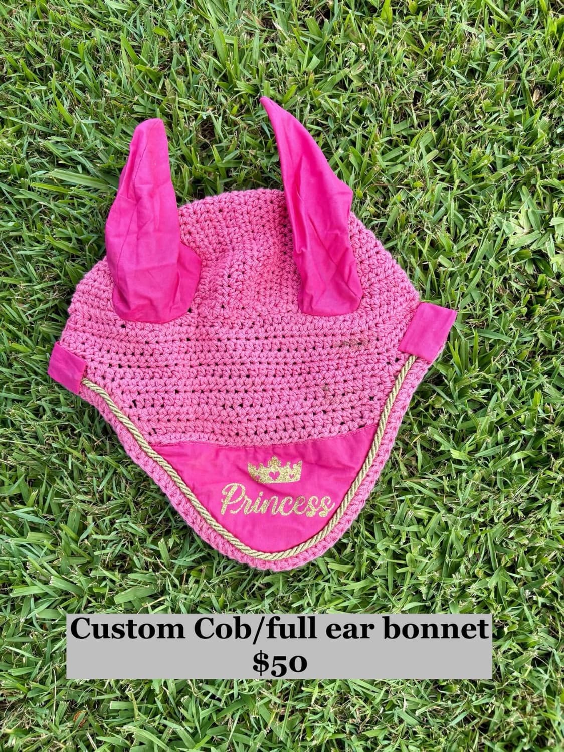 Custom Pink Ear Bonnet — image 1