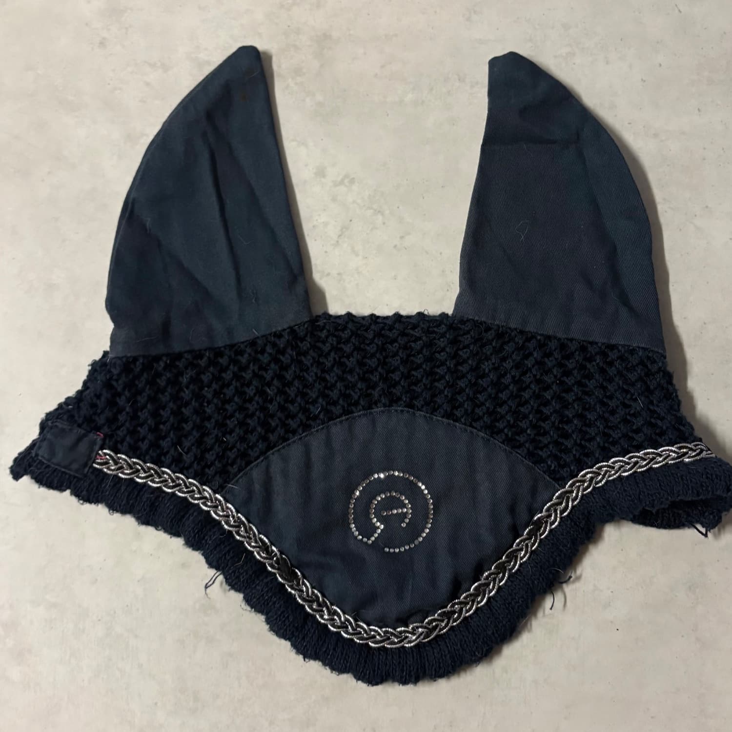 Navy Anky cob sized ear bonnet — image 1