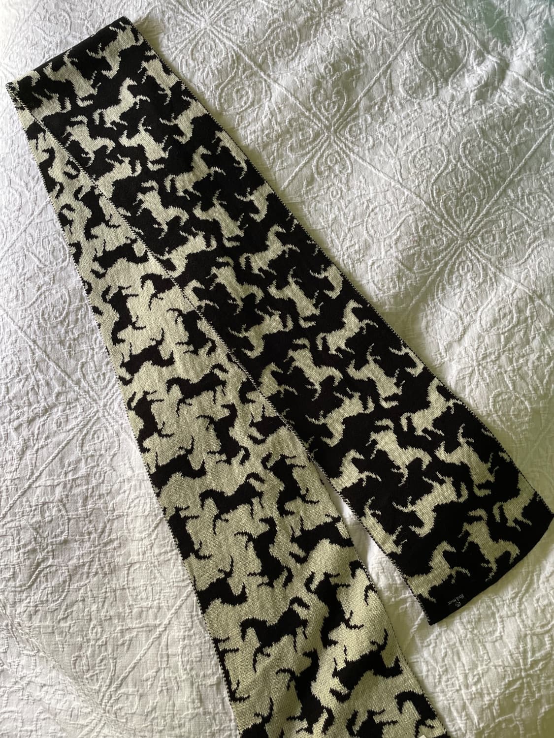 Black Horse Wool Scarf — image 1