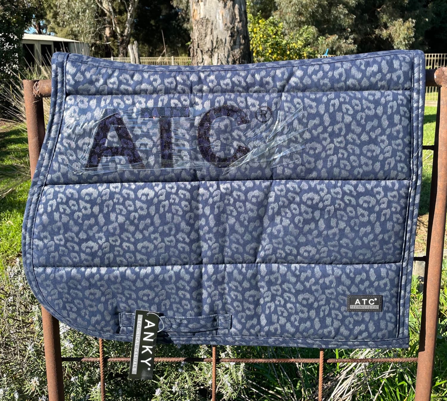 ANKY Limited Edition Navy Leopard Saddle Pad Full — image 1