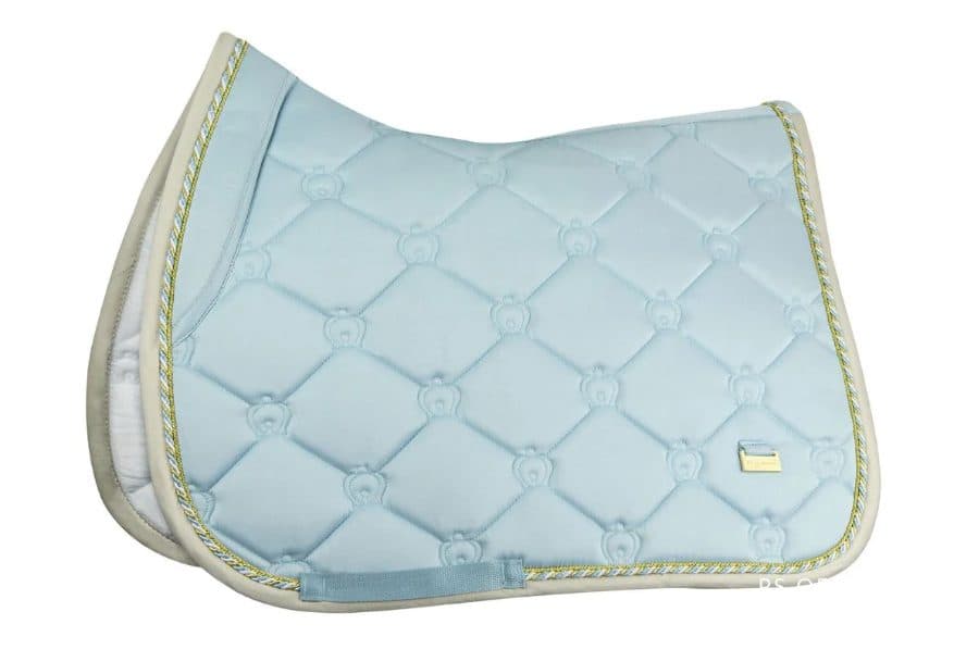 PS of Sweden Limited Summer Monogram Saddle Pad - Sky Blue, Dressage