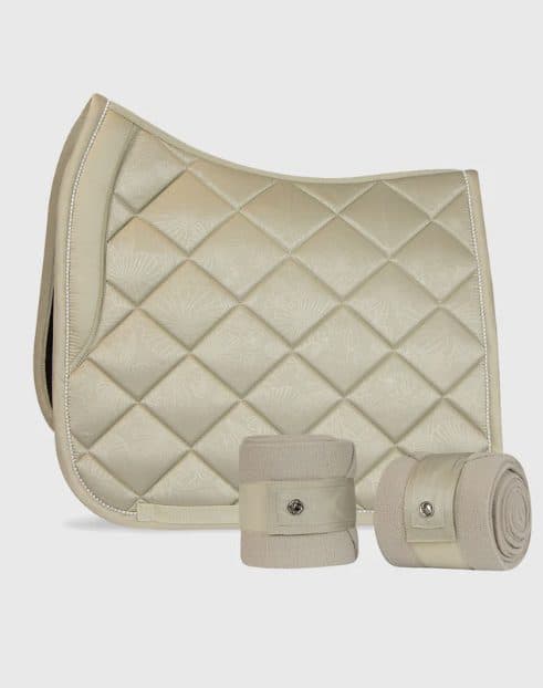 PS of Sweden Floret Dressage Saddle Pad and matching bandages in Sand — image 1