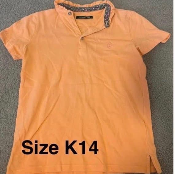 Dublin Orange Flower Kids Polo Shirt — image 1