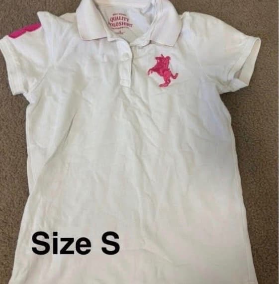 White/Pink Polo Shirt — image 1