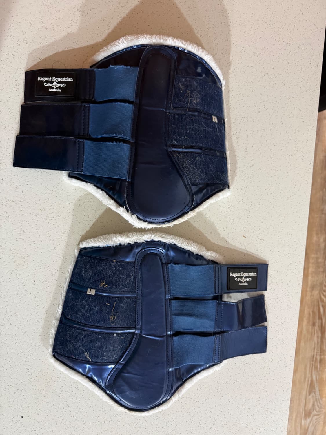 Regent Equestrian Blue Metallic Brushing Boots — image 1