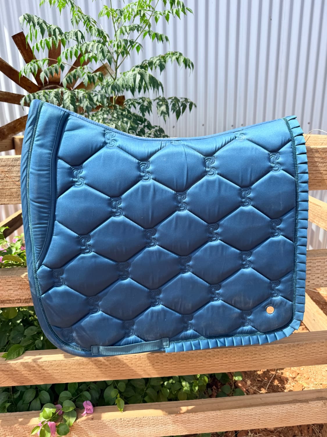 PS of Sweden Petrol Ruffle Dressage pad