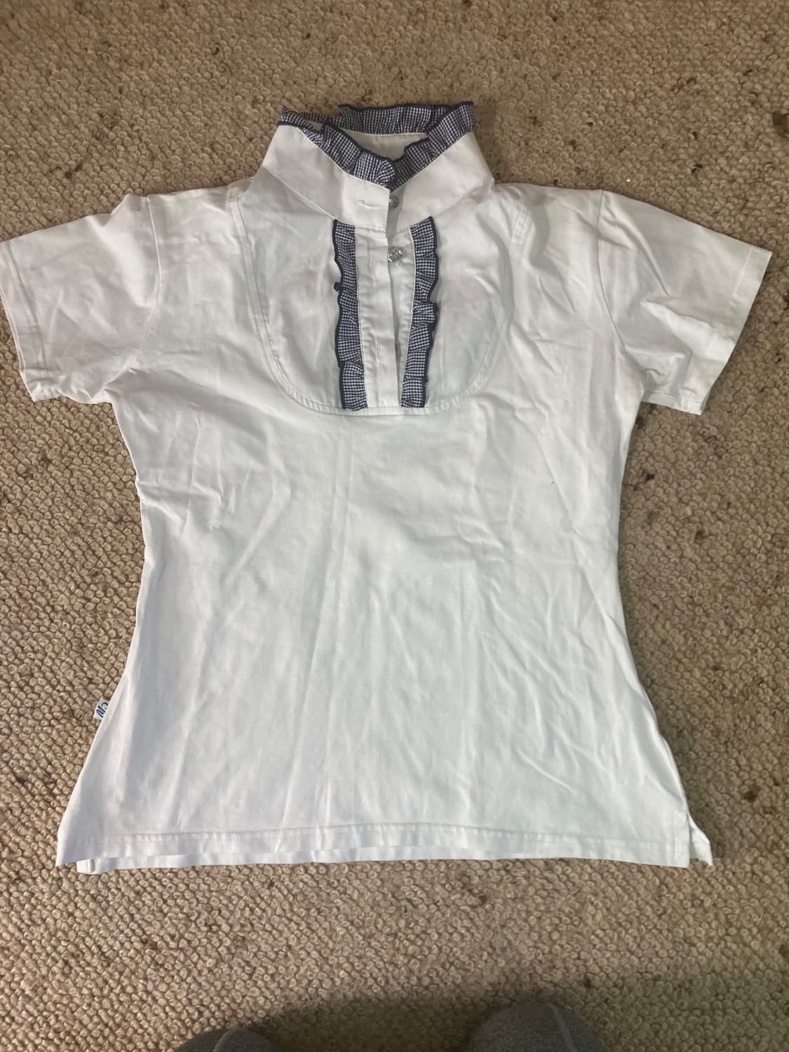 Peter Williams White and Navy Show Shirt — image 1
