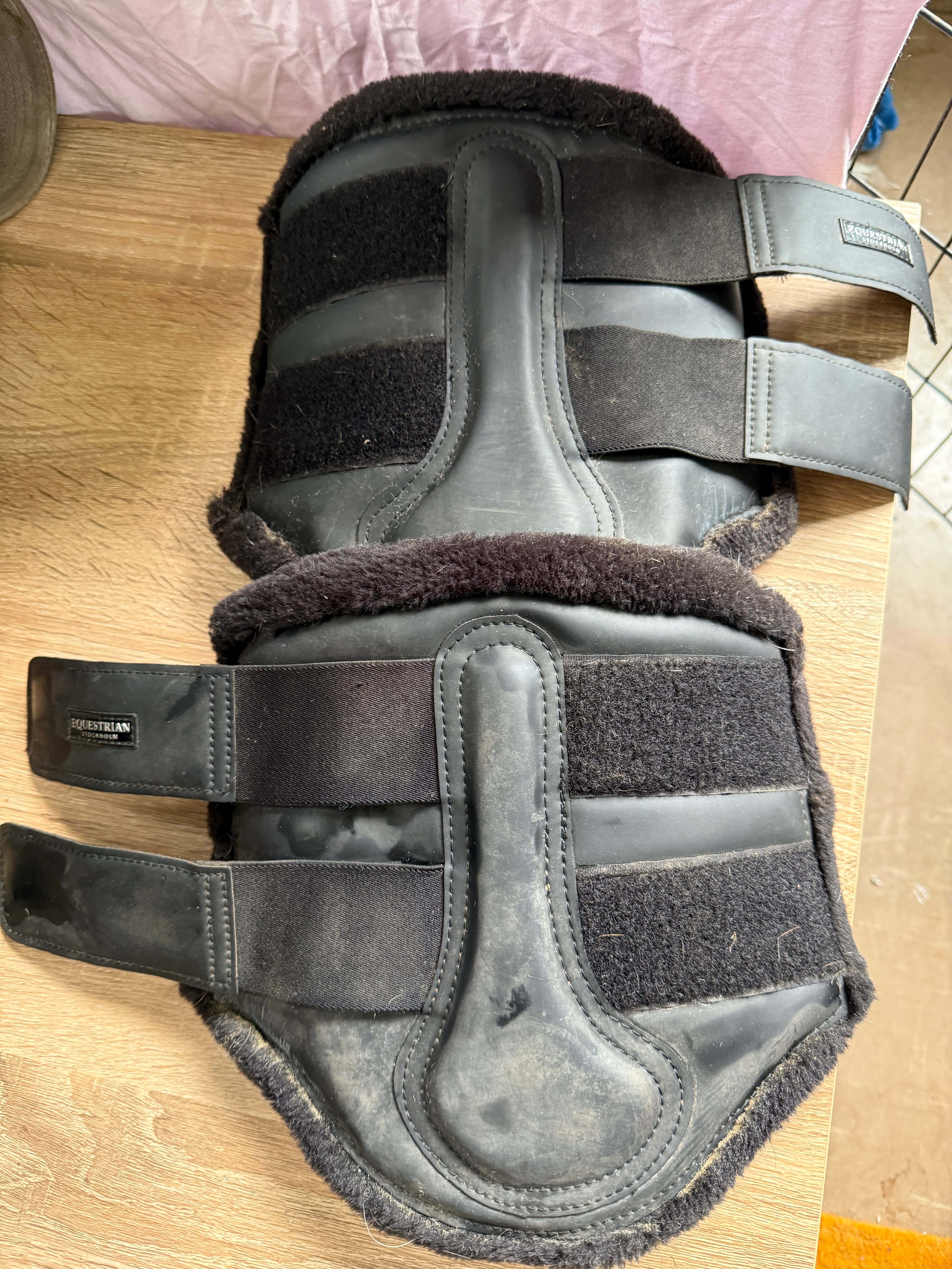 Equestrian Stockholm Black/ Silver Brushing Boots — image 1