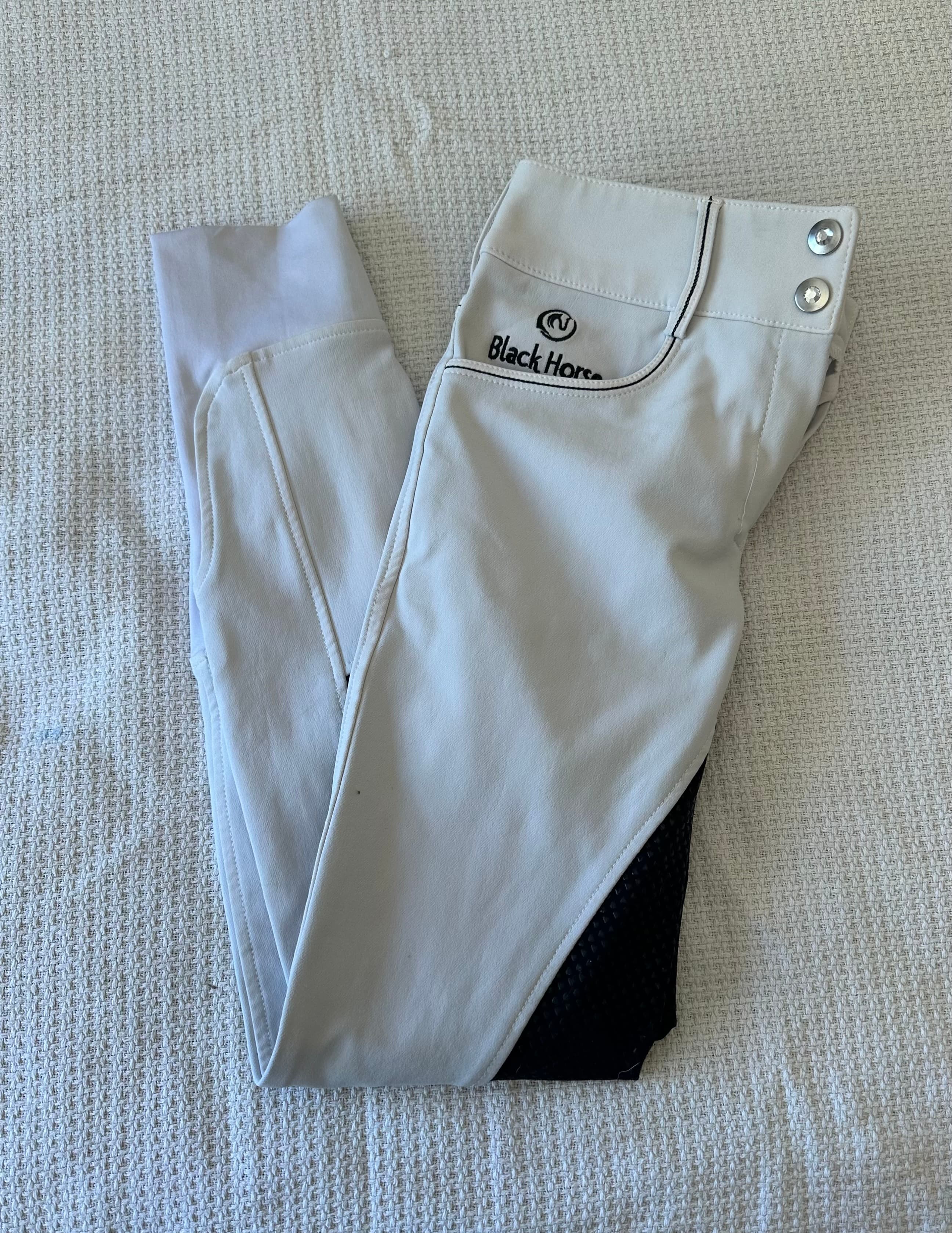 Black horse competition breeches — image 1