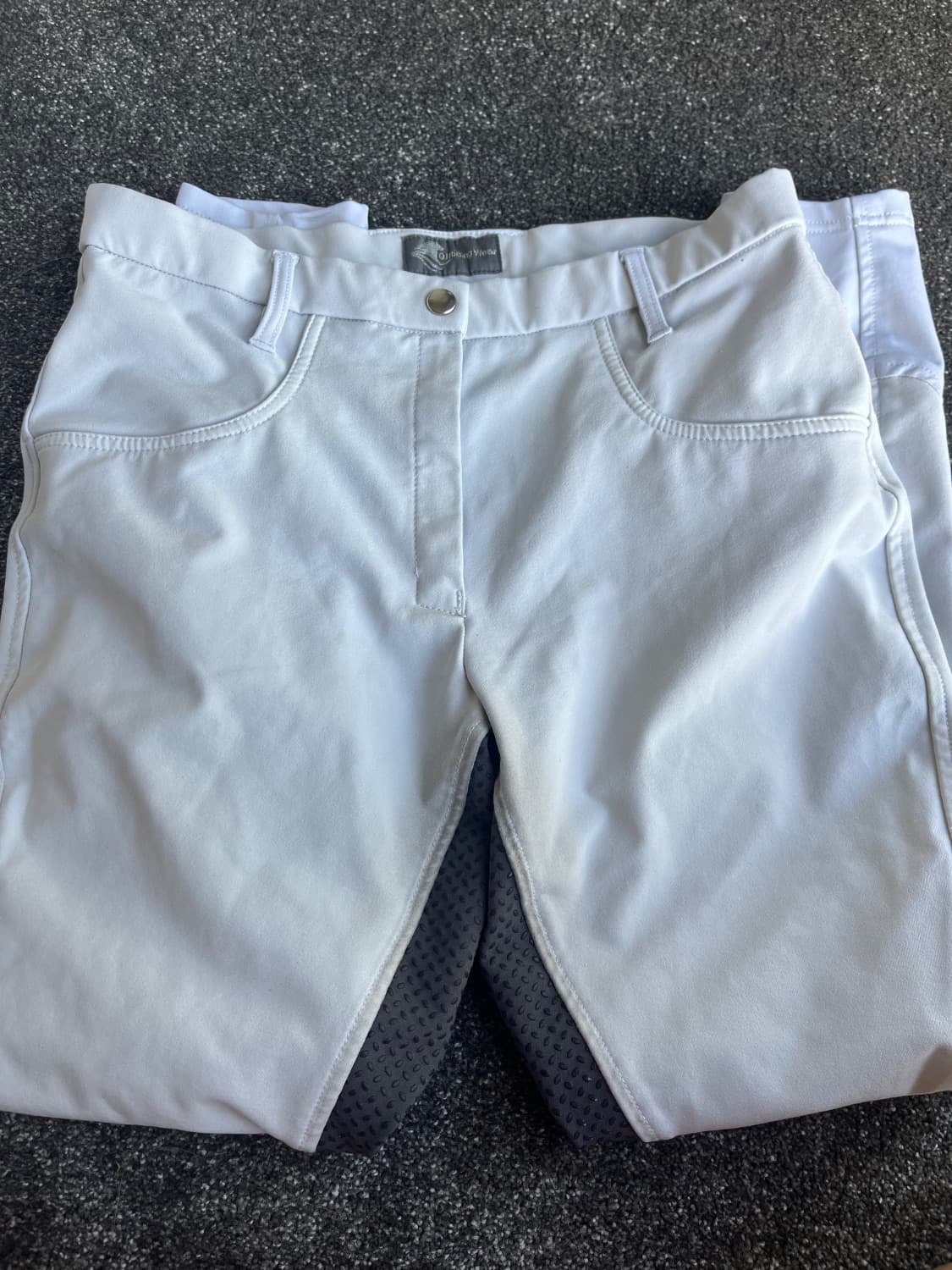 QJRW White Breeches with Grey Bum — image 1